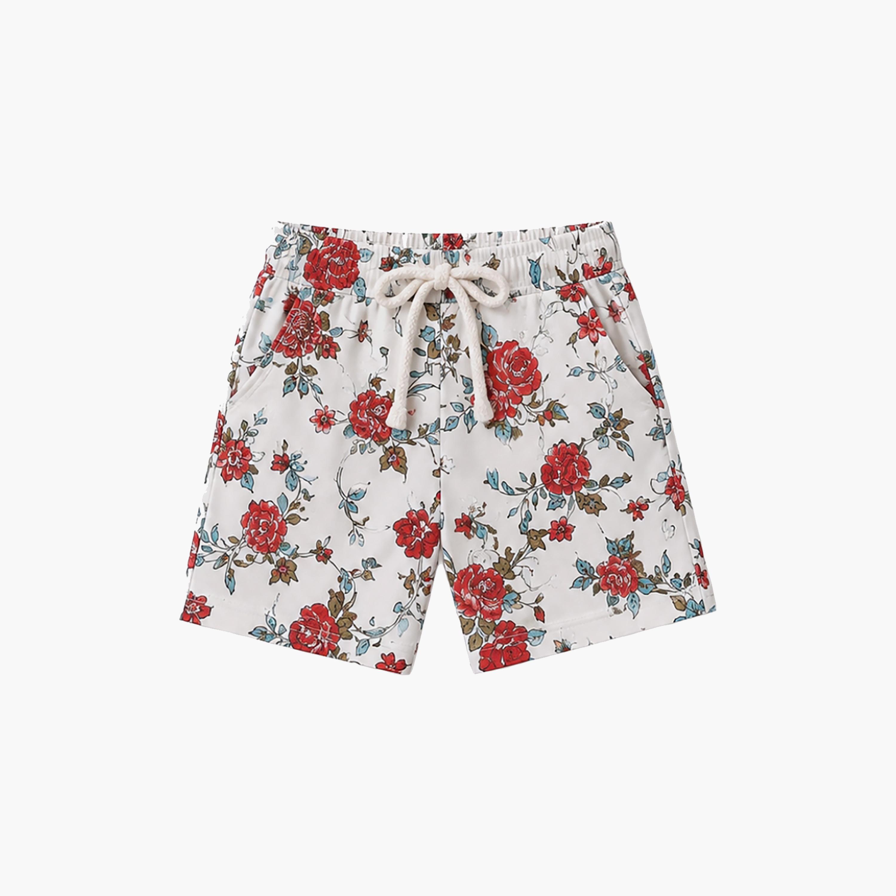 Babyqlo Floral Short Sleeves T-Shirt & Shorts Co-ord Set-baby-girls-clothing-setsandcoords-image-8