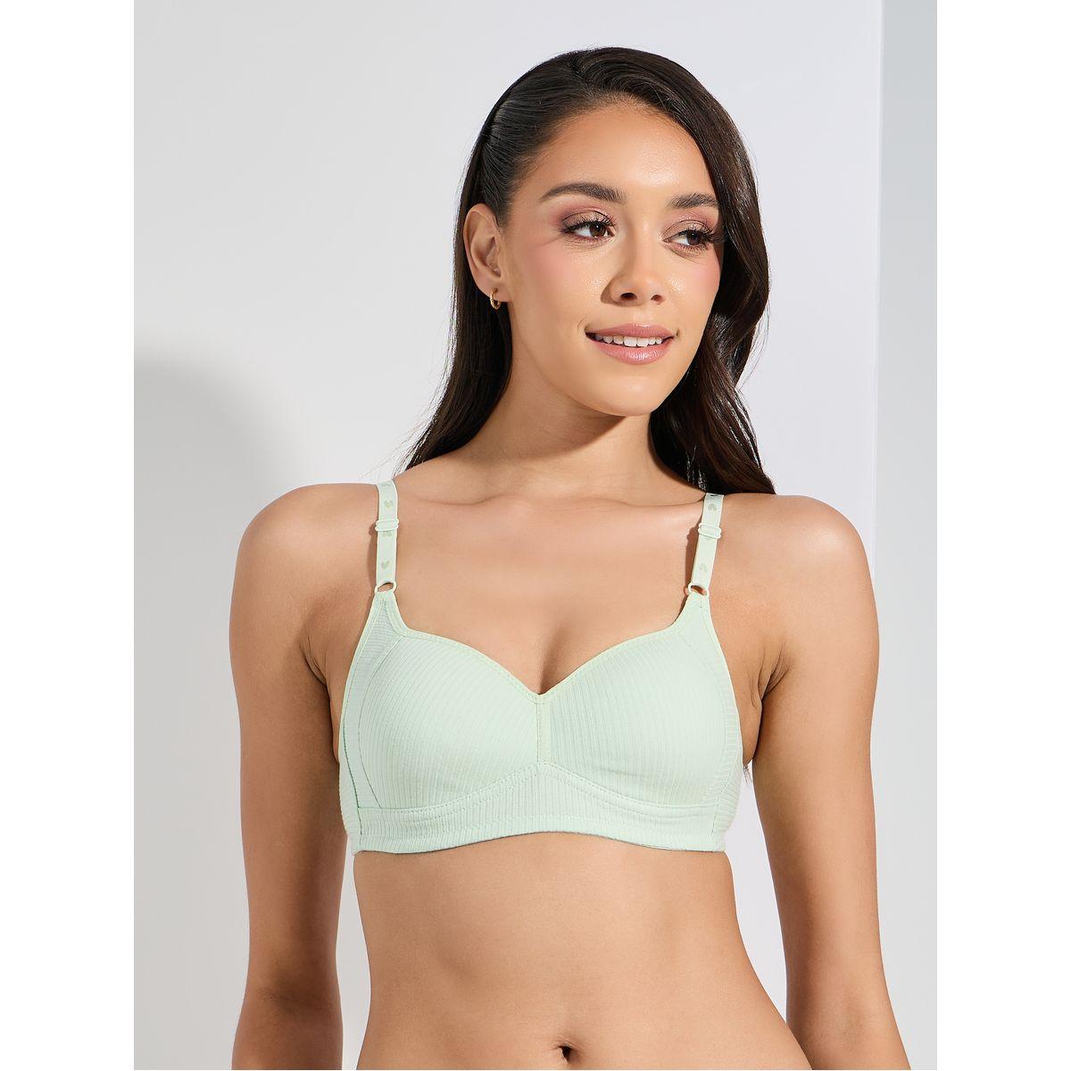 Styli Pack of 3 - Cotton Comfort Rib Non Wired Padded T-shirt Bra-women-clothing-lingerie-bras-image-2