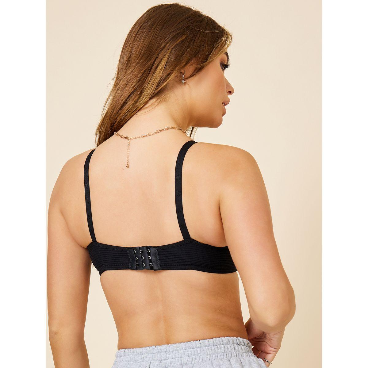 Styli Pack of 3 - Cotton Comfort Rib Non Wired Padded T-shirt Bra-women-clothing-lingerie-bras-image-5