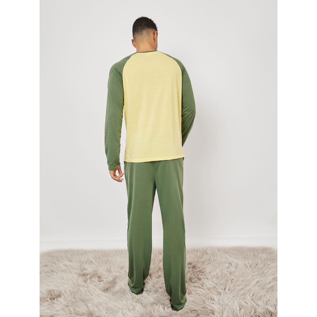 Styli Unwind Garfield Character Graphic Raglan Sleeve T-Shirt & Pyjama Set-men-clothing-nightwear-sets-image-5