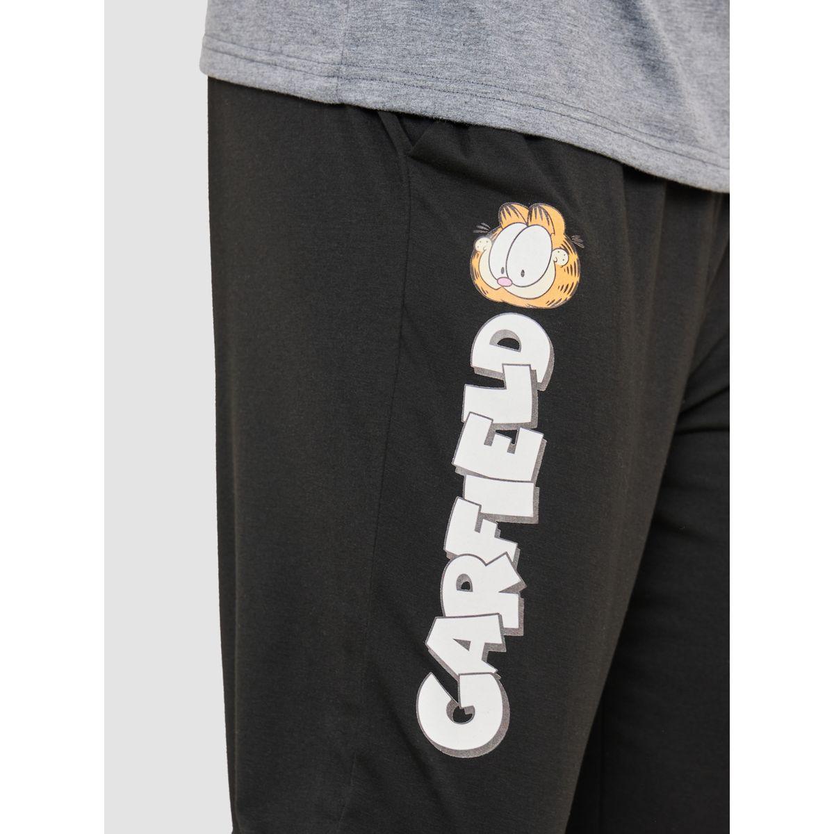 Styli Unwind Garfield Character Graphic Short Sleeve T-Shirt & Pyjama Set-men-clothing-nightwear-sets-image-5