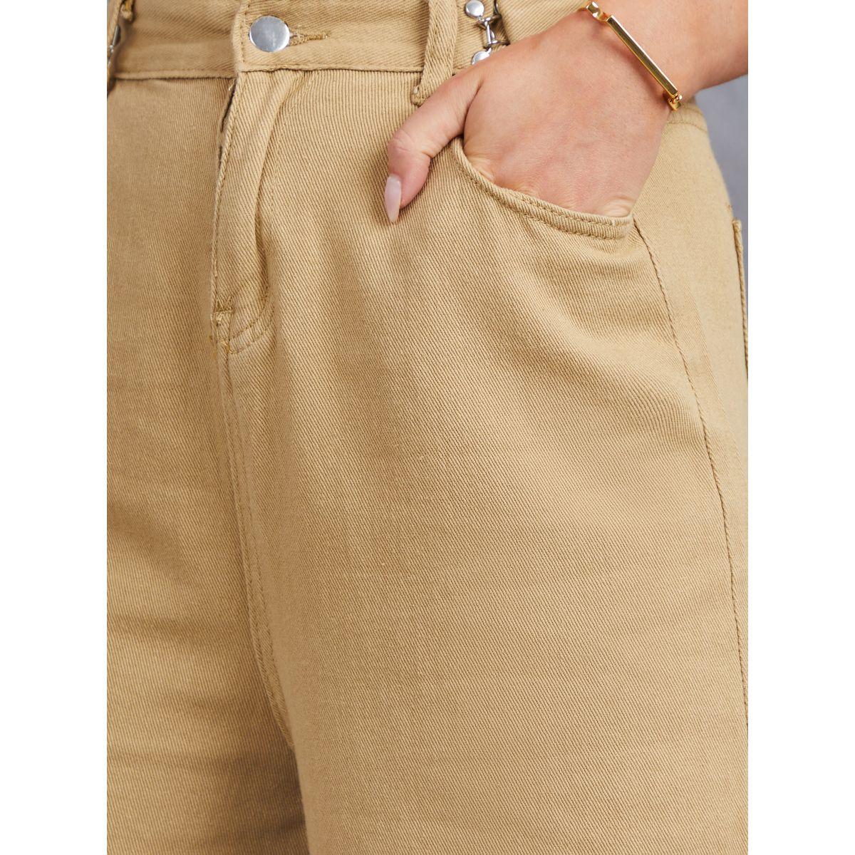 بنطال بقصة فضفاضة وخصر عالي-women-clothing-bottoms-trousers-image-3