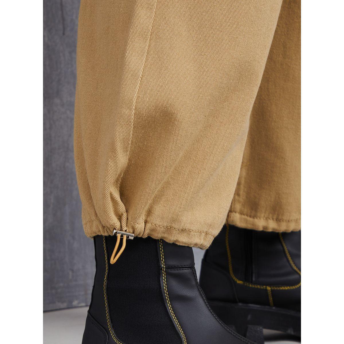 بنطال بقصة فضفاضة وخصر عالي-women-clothing-bottoms-trousers-image-4