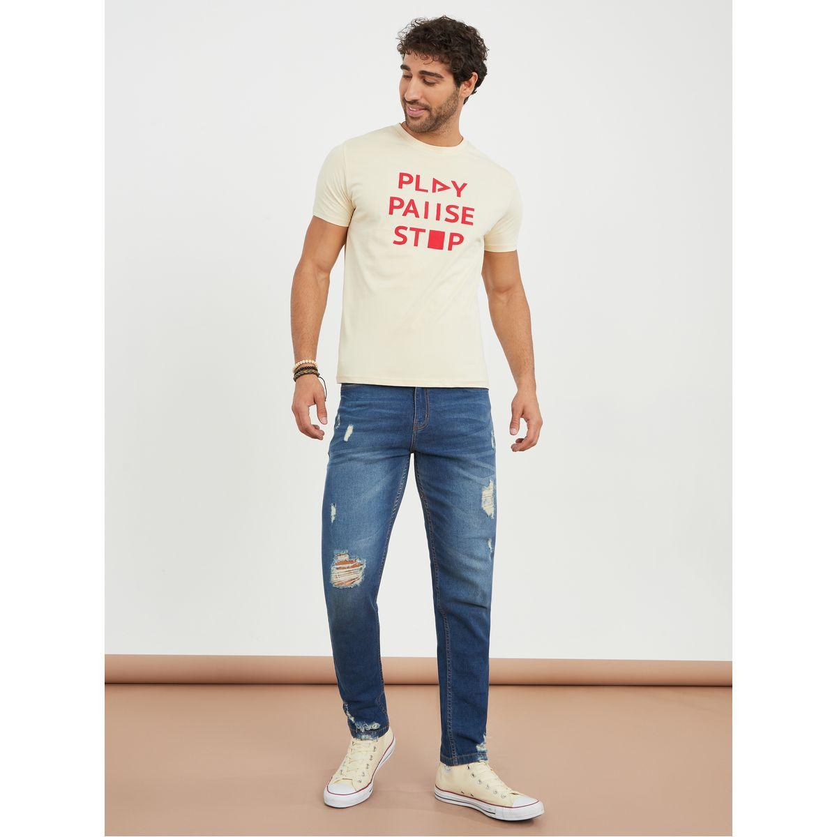 Styli Pack of 2 - Slogan Print Regular Fit T-shirt-men-clothing-tshirtsandpolos-tshirts-image-3