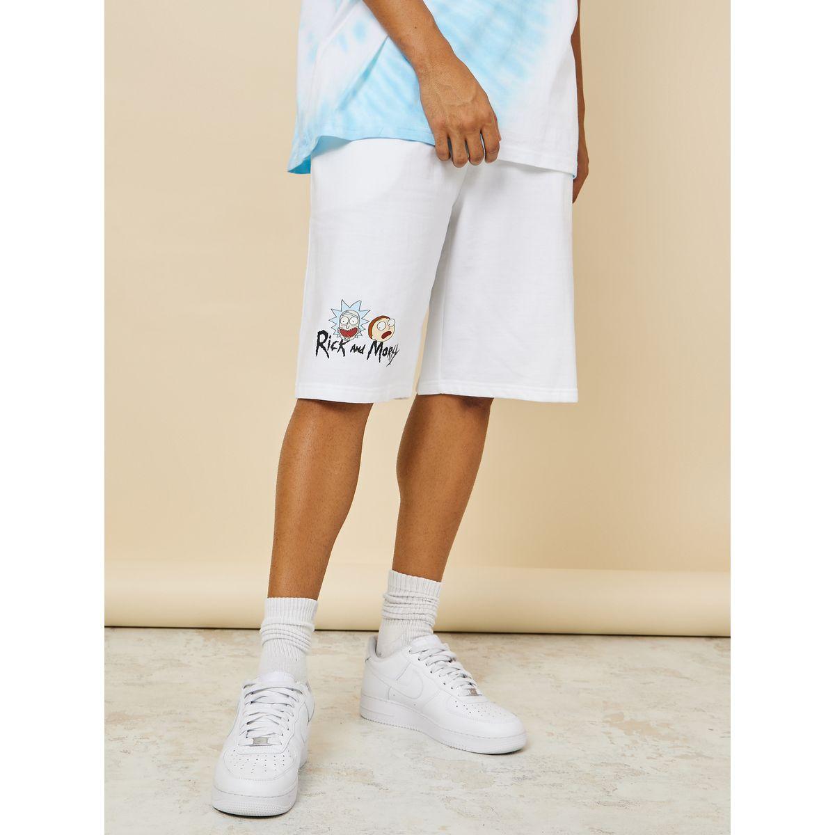 Styli Rick and Morty Character Hem Placement Print Oversized Shorts-men-clothing-bottoms-shorts-image-1