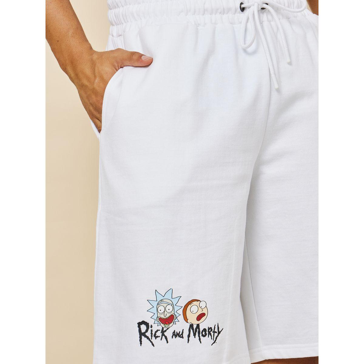 Styli Rick and Morty Character Hem Placement Print Oversized Shorts-men-clothing-bottoms-shorts-image-3
