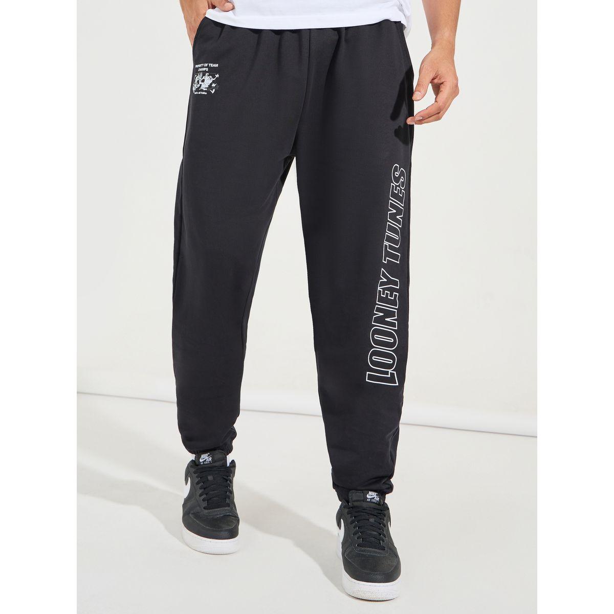 Styli Looney Tunes Character Print Pocket Detail Oversized Joggers-men-clothing-bottoms-joggers-image-1