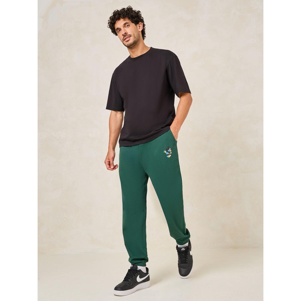Styli Mickey Mouse Print Pocket Placement Print Oversized Joggers-men-clothing-bottoms-joggers-image-2