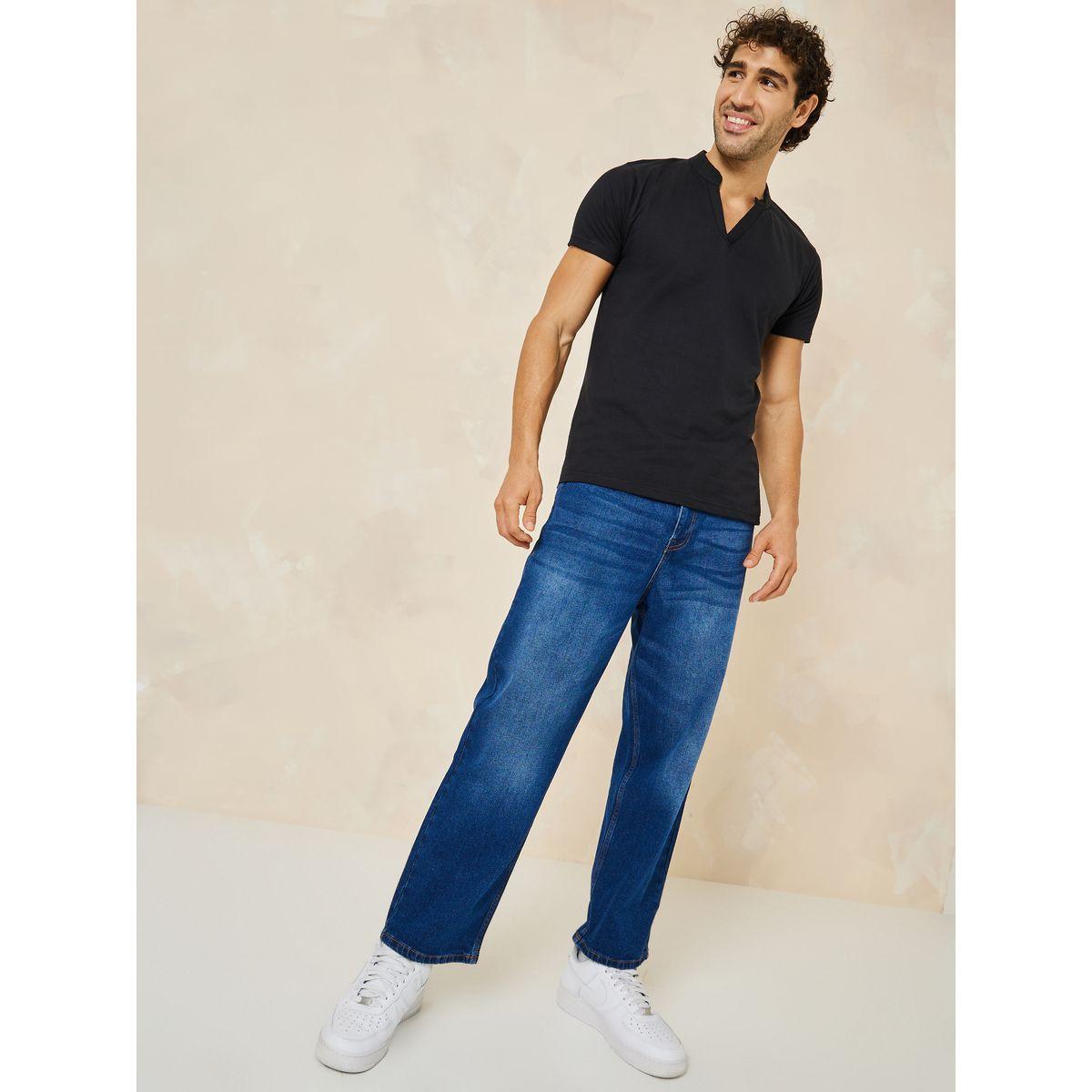Styli Mandarin Collar Slim Fit Polo T-shirt-men-clothing-tshirtsandpolos-polos-image-2