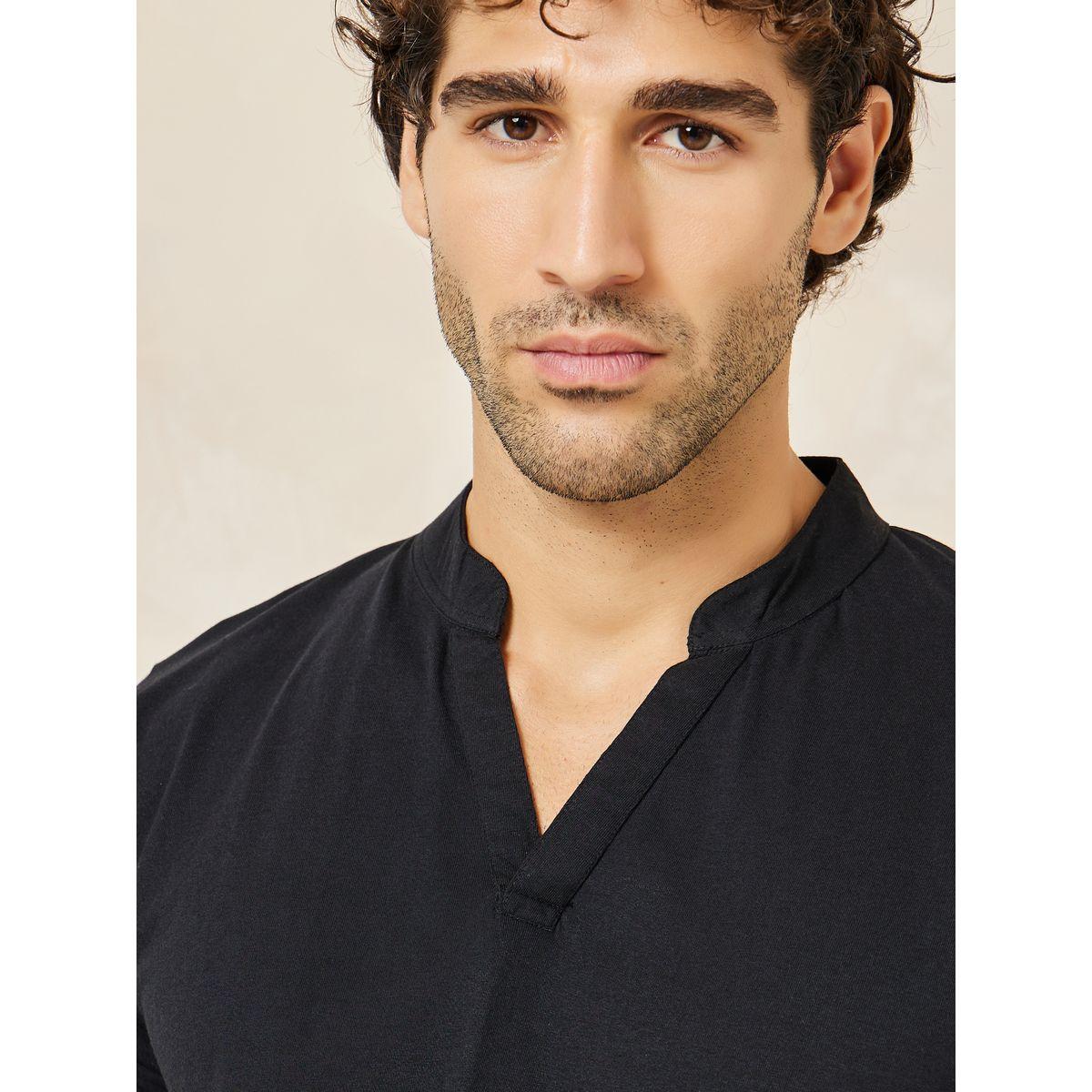 Styli Mandarin Collar Slim Fit Polo T-shirt-men-clothing-tshirtsandpolos-polos-image-3