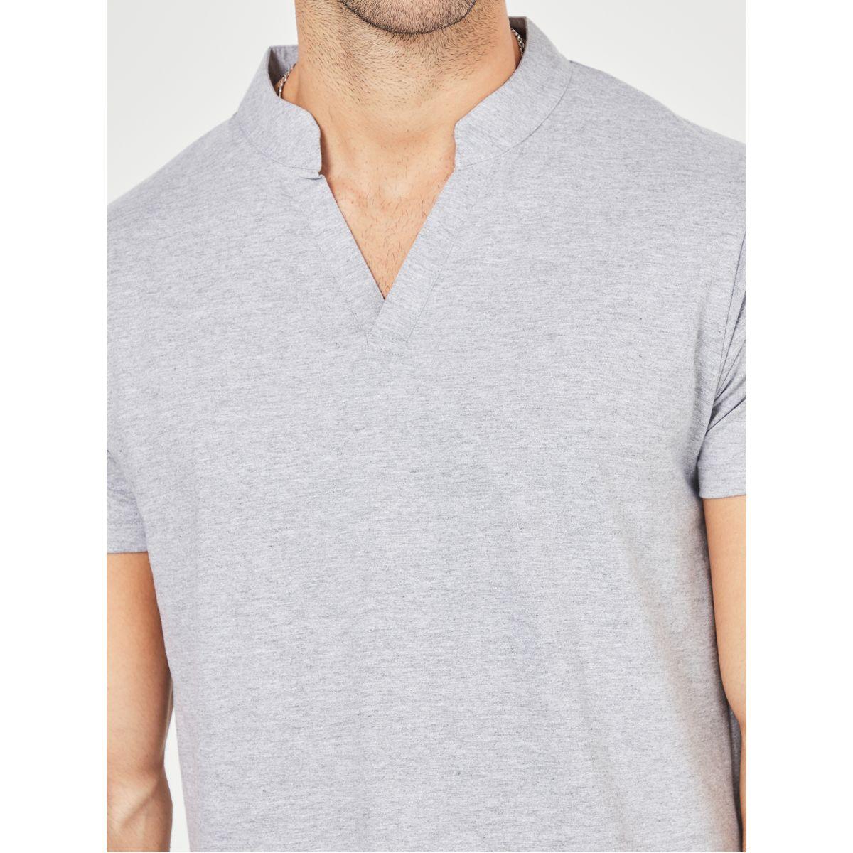 Styli Mandarin Collar Solid Slim Fit Polo T-shirt-men-clothing-tshirtsandpolos-polos-image-3