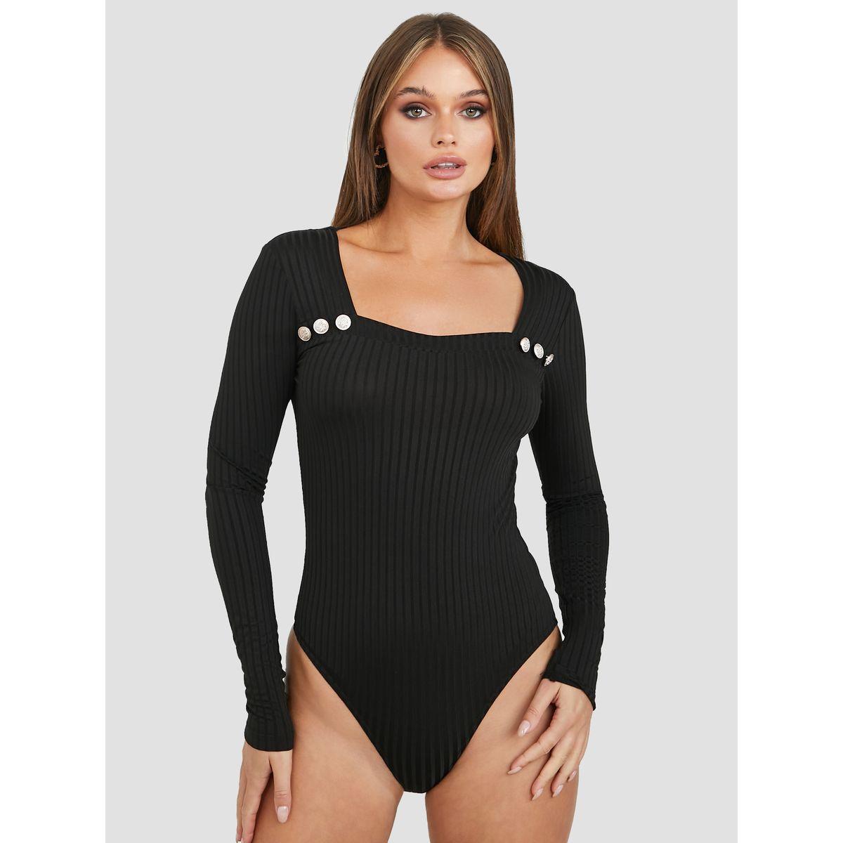 بودي سوت محبوك بياقة واسعة-women-clothing-tshirts-image-3