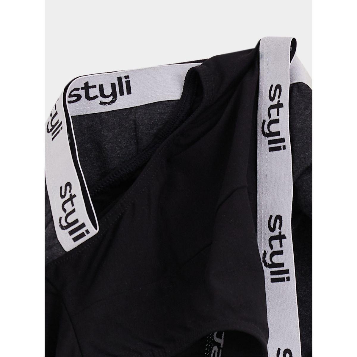 Styli Set of 2 - Logo Print Waistband Briefs-men-clothing-innerwear-underwear-image-2