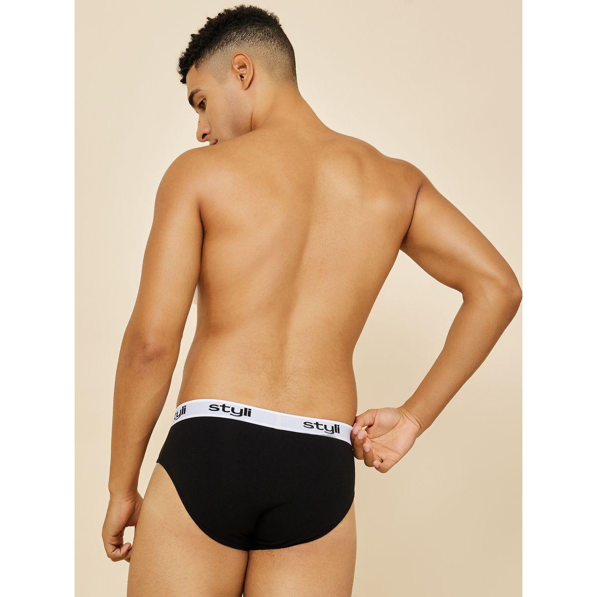 Styli Pack of 2 - Logo Printed Waistband Briefs-men-clothing-innerwear-underwear-image-4