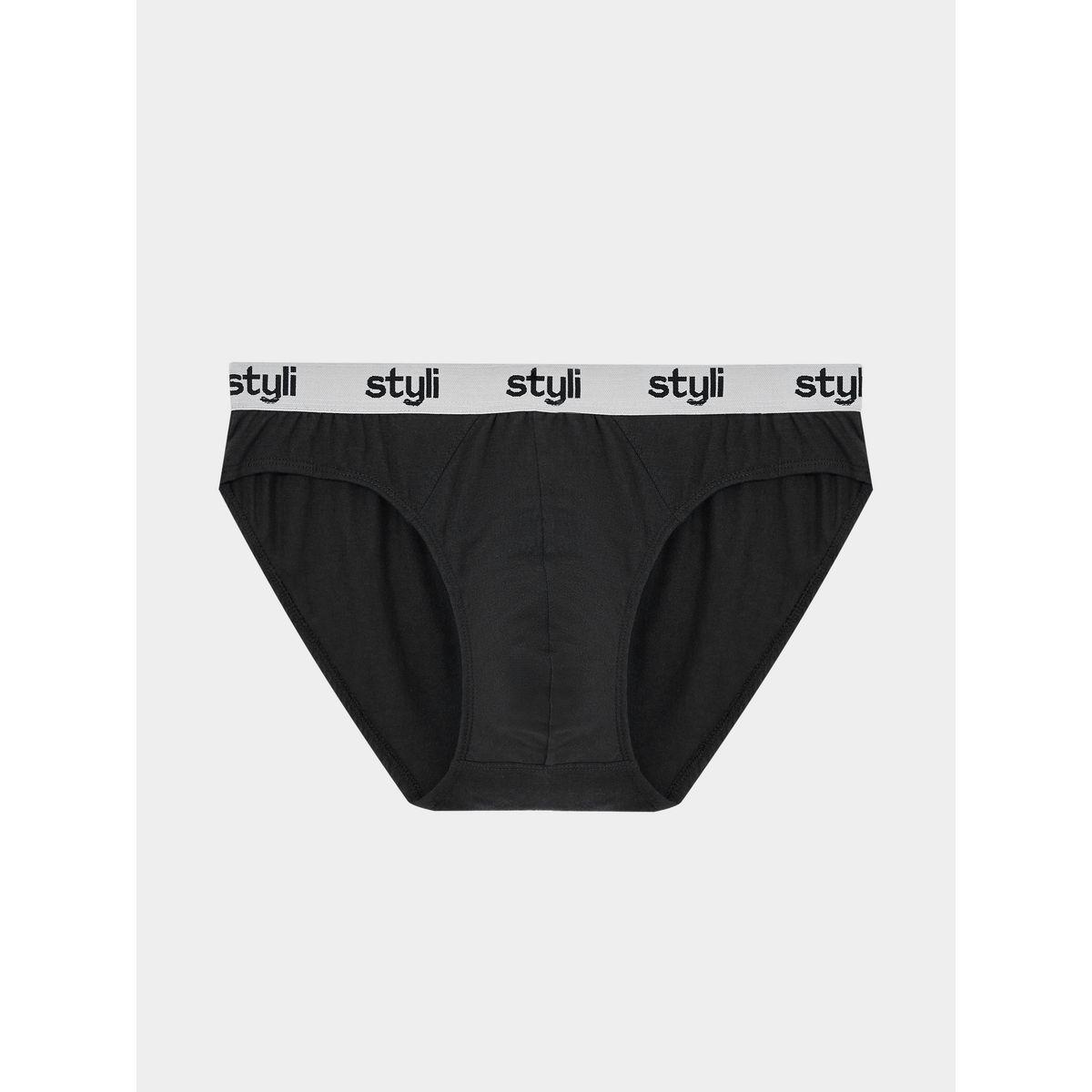 Styli Unwind Pack of 2 - Logo Print Waistband Briefs-men-clothing-innerwear-underwear-image-3