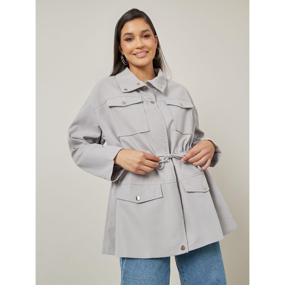 جاكيت بقصة واسعة وياقة عالية-women-winterwear-coatsandjackets-jackets-image-1