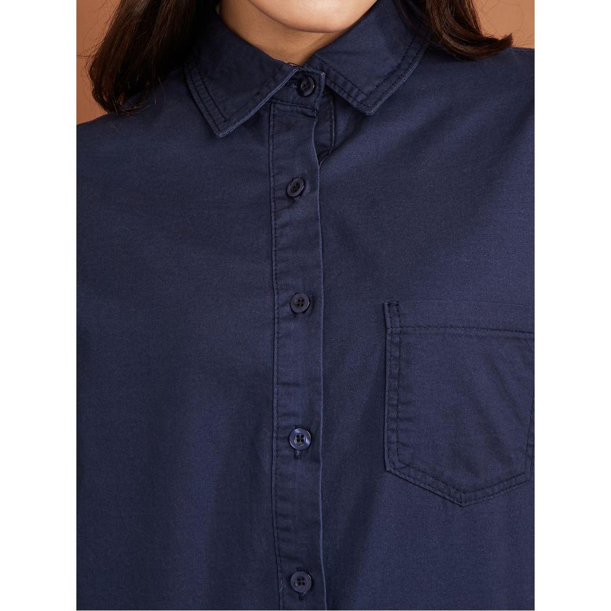 Styli Long Sleeves Denim Regular Fit Shirt with Patch Pocket-women-clothing-shirtsandblouses-shirts-image-4