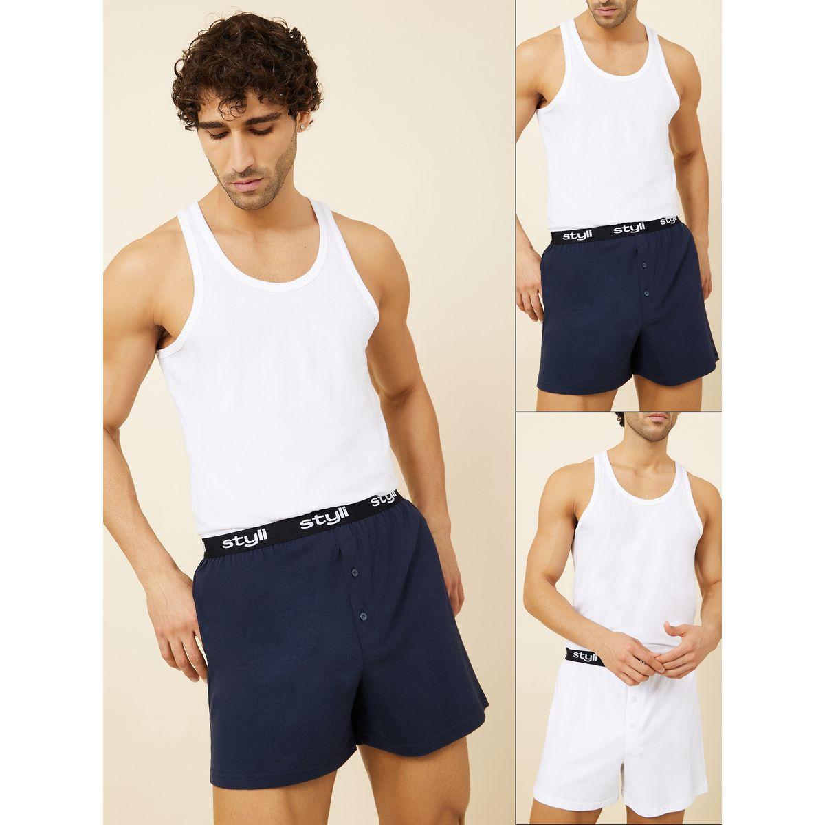 Styli Unwind Pack of 2 - Logo Print Elastic Waistband Boxers-men-clothing-innerwear-underwear-image-1