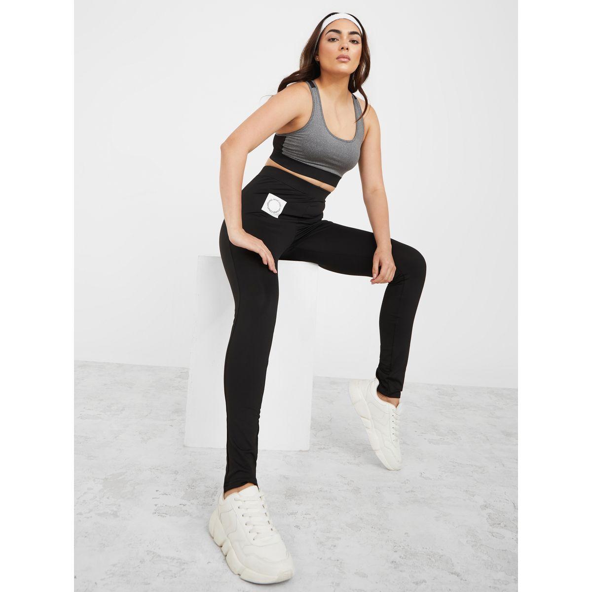 Styli Active What Goes Around Comes Around Patch Detail Active Leggings-women-clothing-sportswearandactivewear-bottoms-image-1