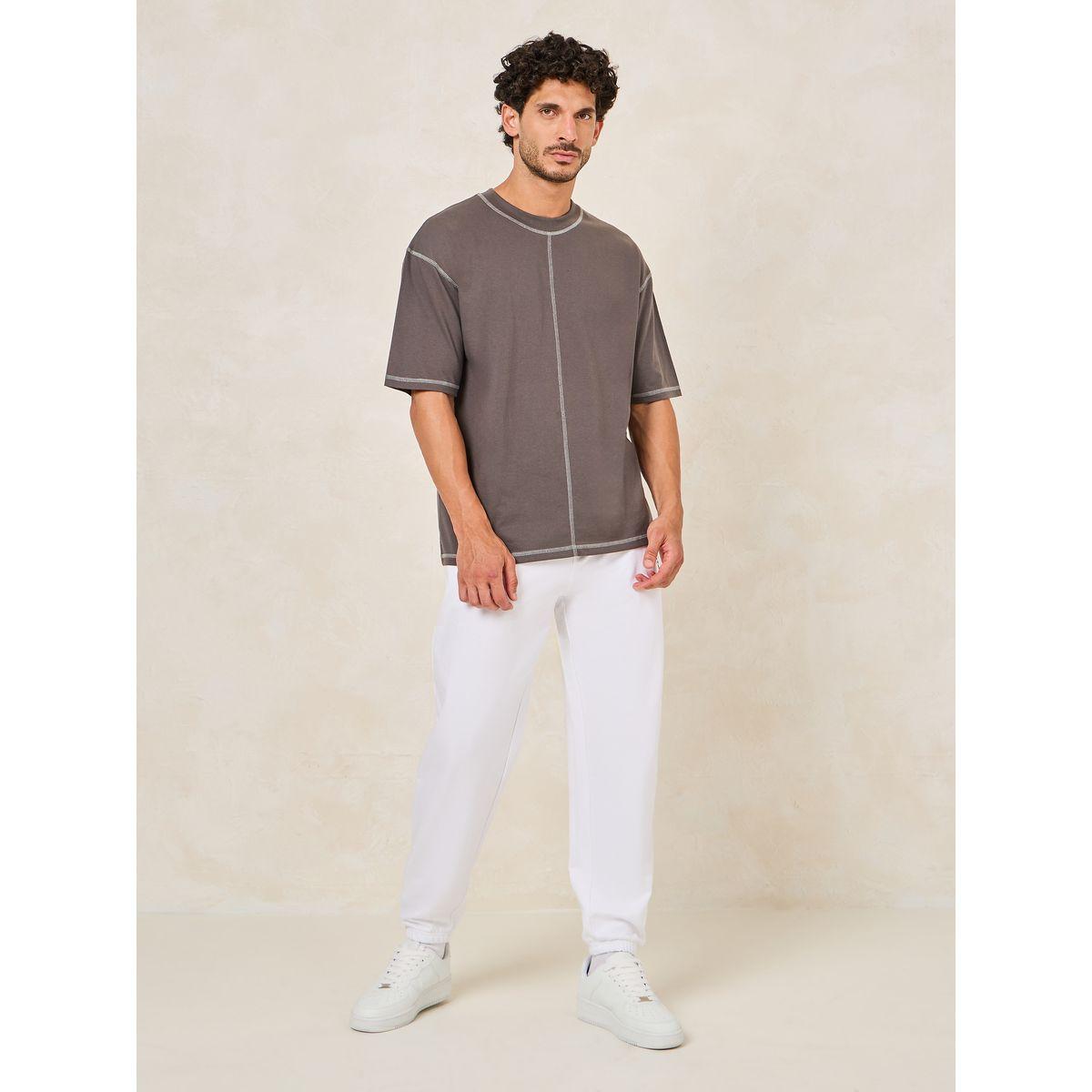 Styli Embroidery Detail Oversized Varsity Joggers-men-clothing-bottoms-joggers-image-2