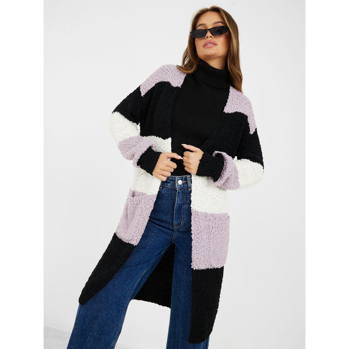 كارديجان محبوك بنمط كتل الالوان-women-winterwear-cardigansandjumpers-cardigans-image-1