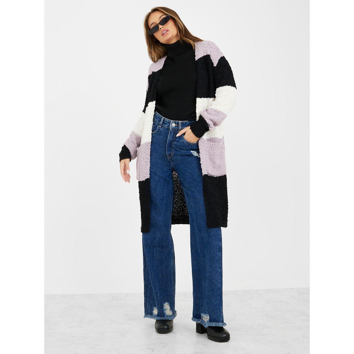 كارديجان محبوك بنمط كتل الالوان-women-winterwear-cardigansandjumpers-cardigans-image-2