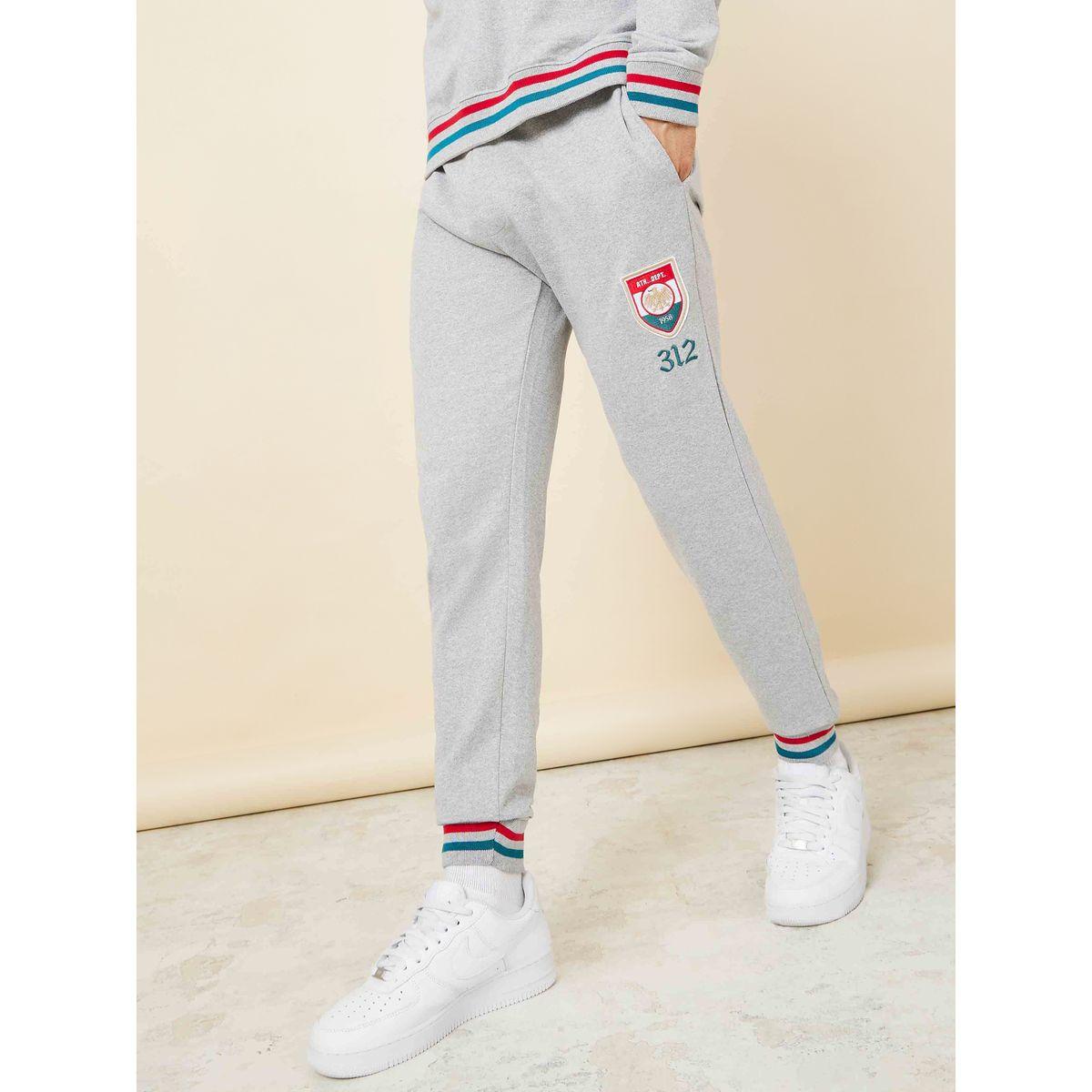 Styli Varsity Embroidery Detail Ribbed Cuff Jogger-men-clothing-bottoms-joggers-image-1