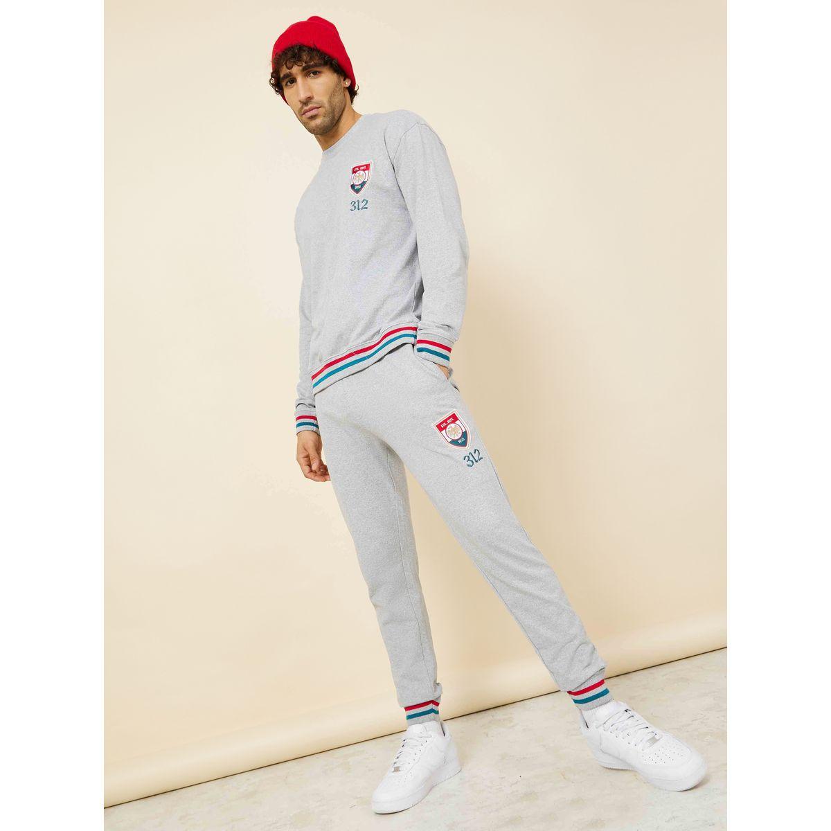 Styli Varsity Embroidery Detail Ribbed Cuff Jogger-men-clothing-bottoms-joggers-image-2