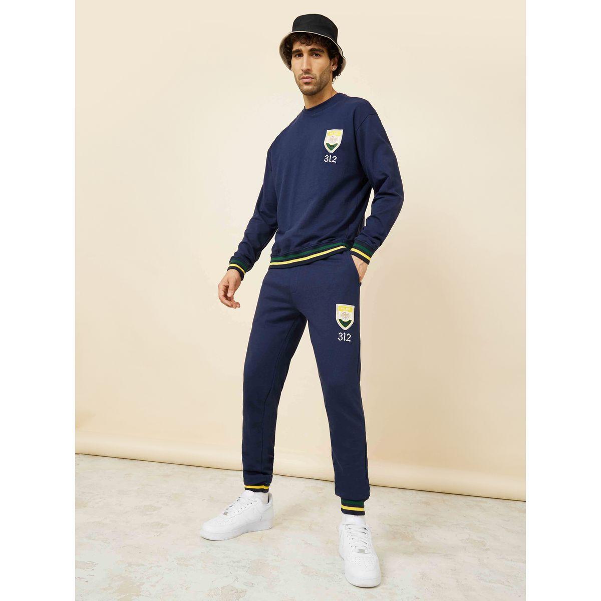 Styli Varsity Embroidery Detail Ribbed Cuff Jogger-men-clothing-bottoms-joggers-image-2