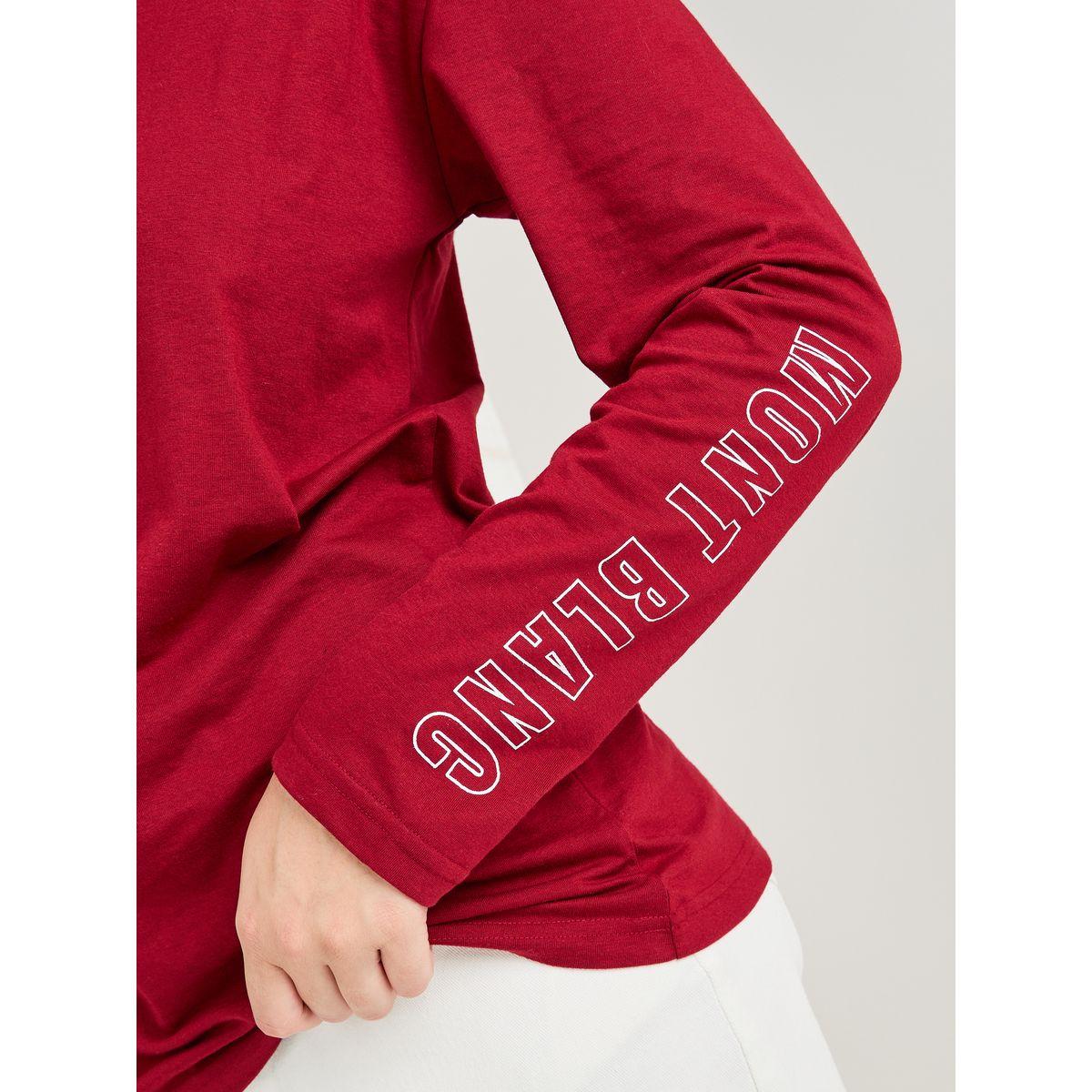 تيشيرت واسع مطبع بكتابة-women-clothing-tshirts-image-3