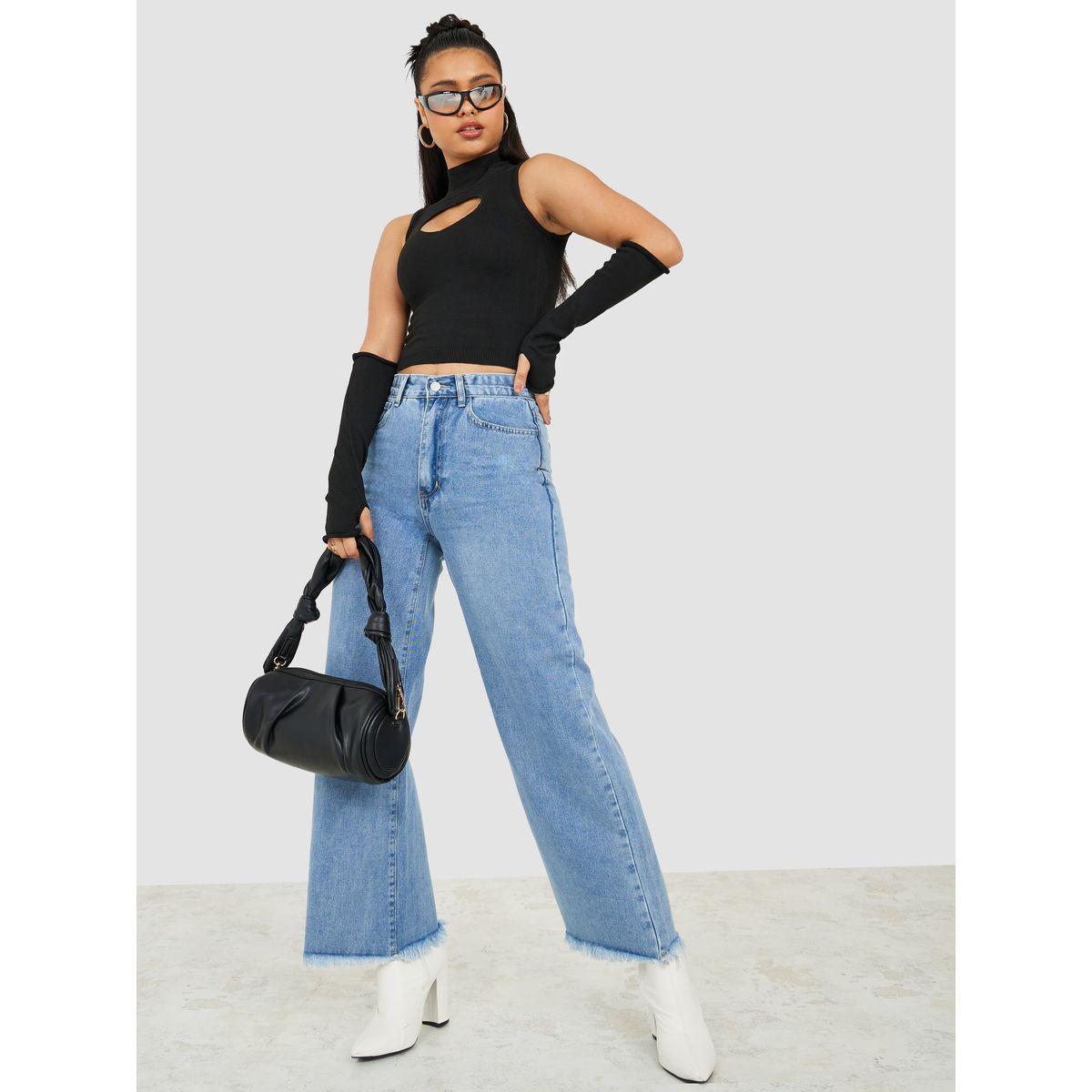 جينز بقصة عريضة وخصر عالي-women-clothing-bottoms-jeans-image-2