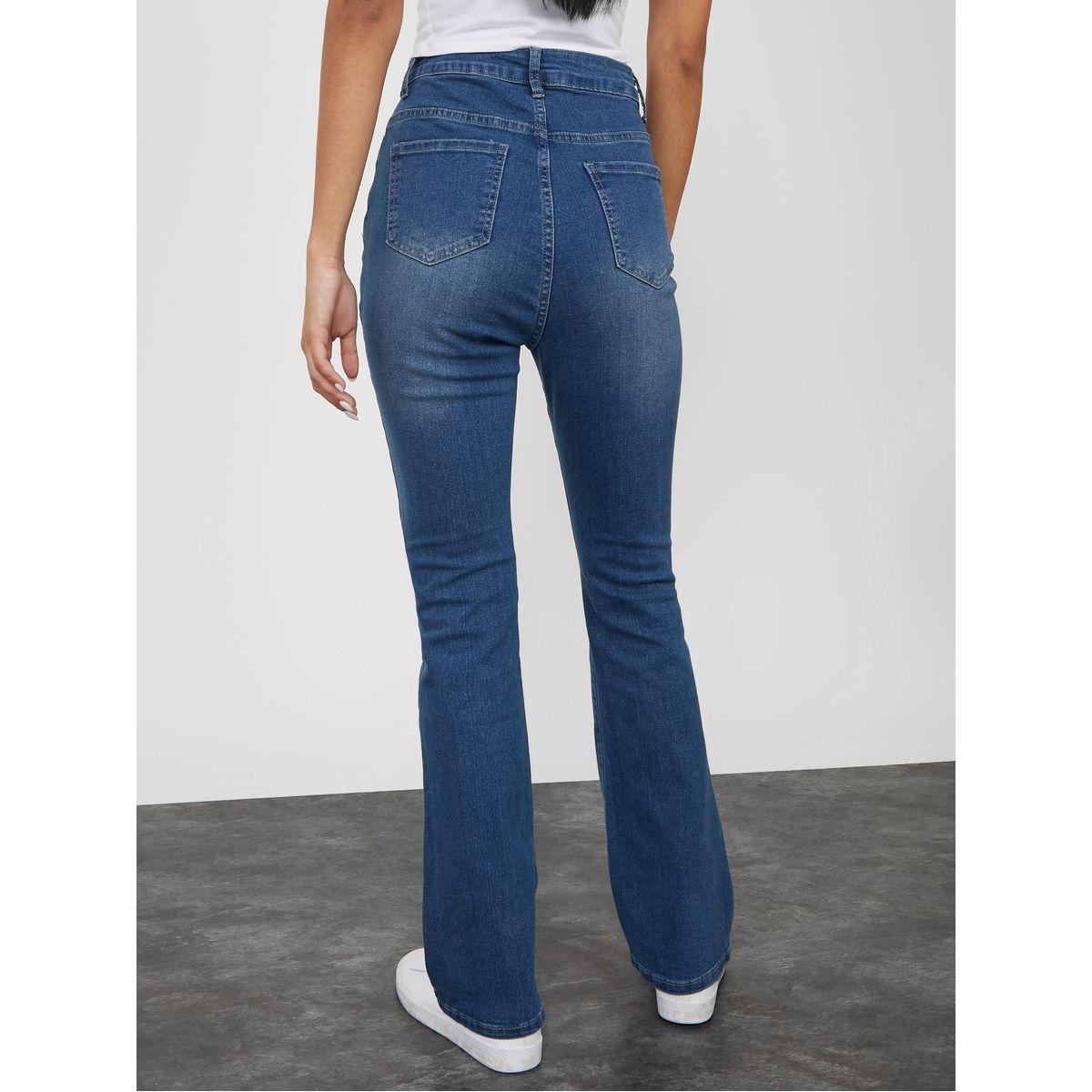 Styli High Rise Button Detail Flare Leg Jeans-women-clothing-bottoms-jeans-image-4