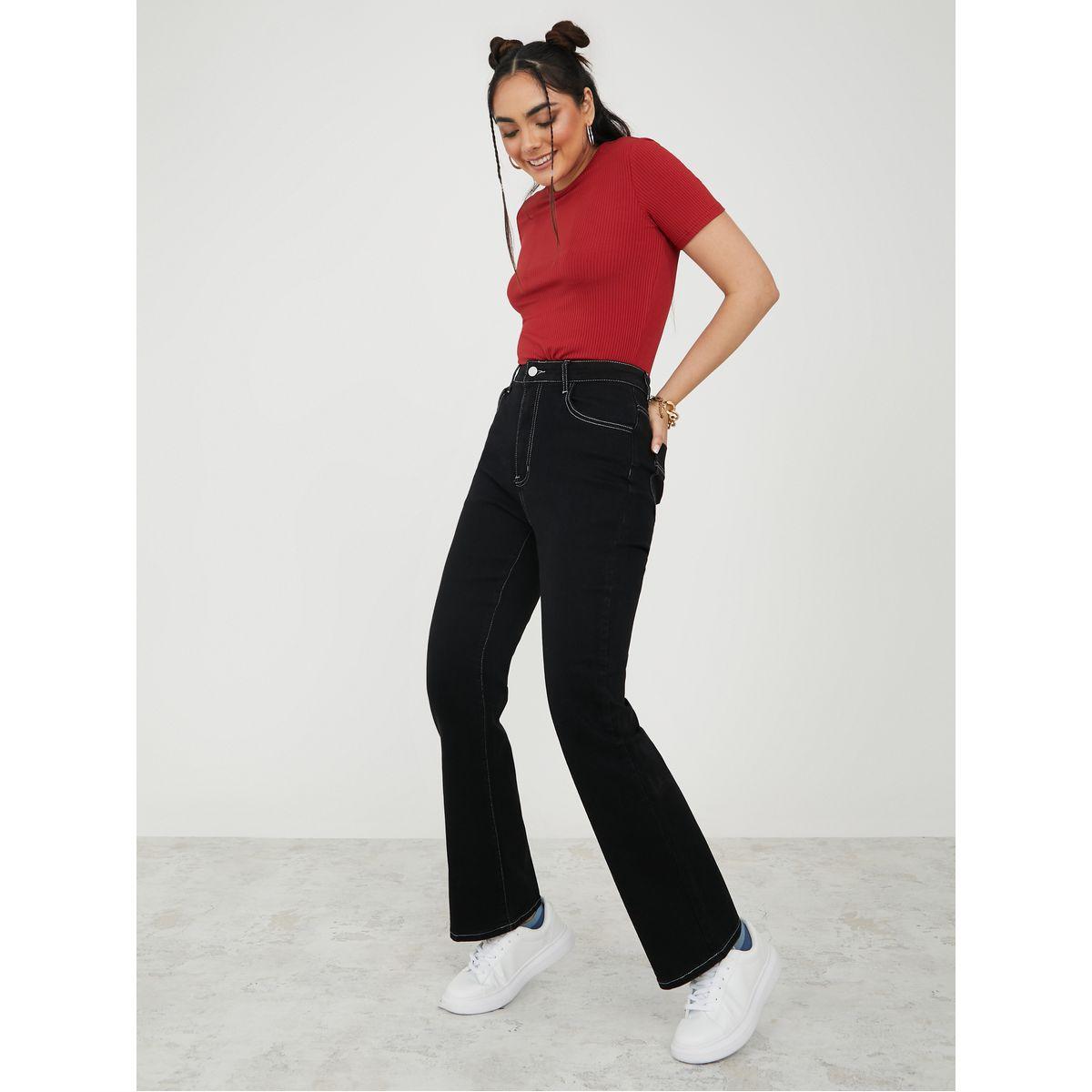 جينز بقصة واسعة وخصر عالي-women-clothing-bottoms-jeans-image-2