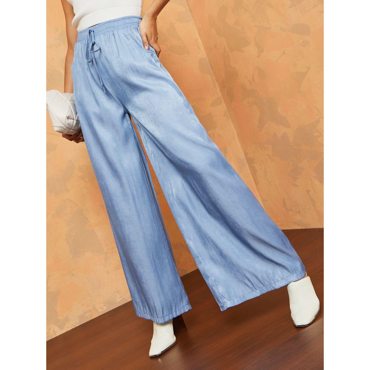 Styli Elasticated Waist Wide Leg Trouser-women-clothing-bottoms-trousers-image-1