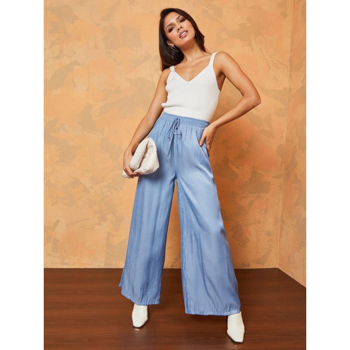 Styli Elasticated Waist Wide Leg Trouser-women-clothing-bottoms-trousers-image-2
