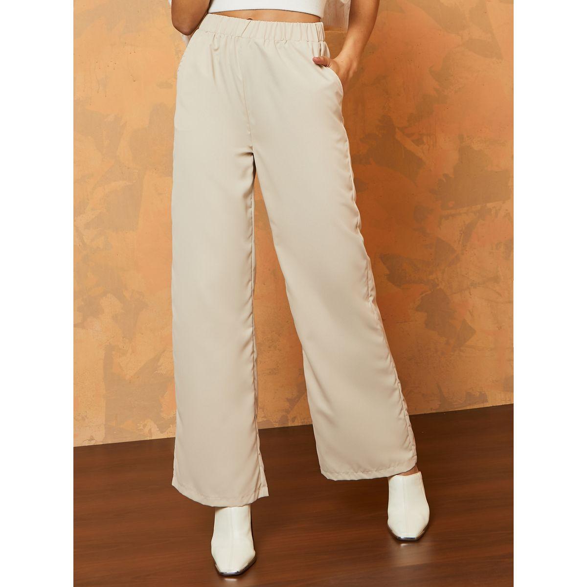 بنطال بقصة واسعة وخصر مطاطي-women-clothing-bottoms-trousers-image-2