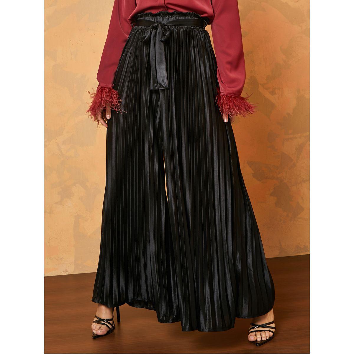 بنطال بقصة واسعة وياقة عالية-women-clothing-bottoms-trousers-image-2