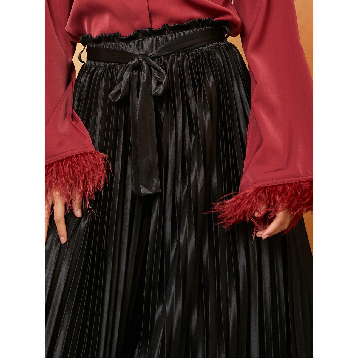 بنطال بقصة واسعة وياقة عالية-women-clothing-bottoms-trousers-image-3