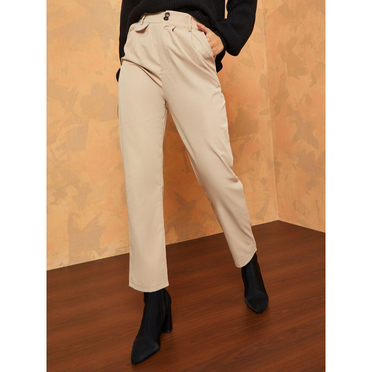 Styli High Waist Peg Leg Trouser -women-clothing-bottoms-trousers-image-2