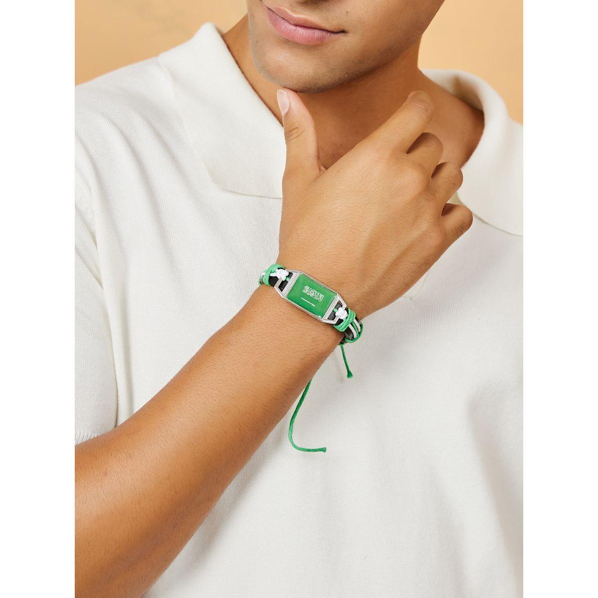 Styli Metal Accent Drawcord Bracelet-men-watchesandjewellery-bracelets-image-1
