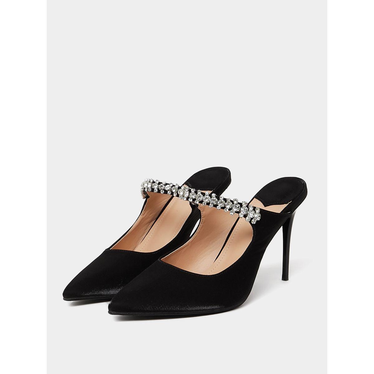Styli Embellished Rhinestone Detail Pointed Toe Pumps-women-shoes-heels-image-3