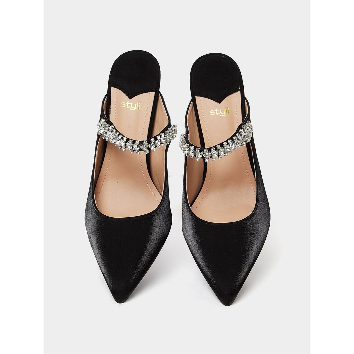 Styli Embellished Rhinestone Detail Pointed Toe Pumps-women-shoes-heels-image-6