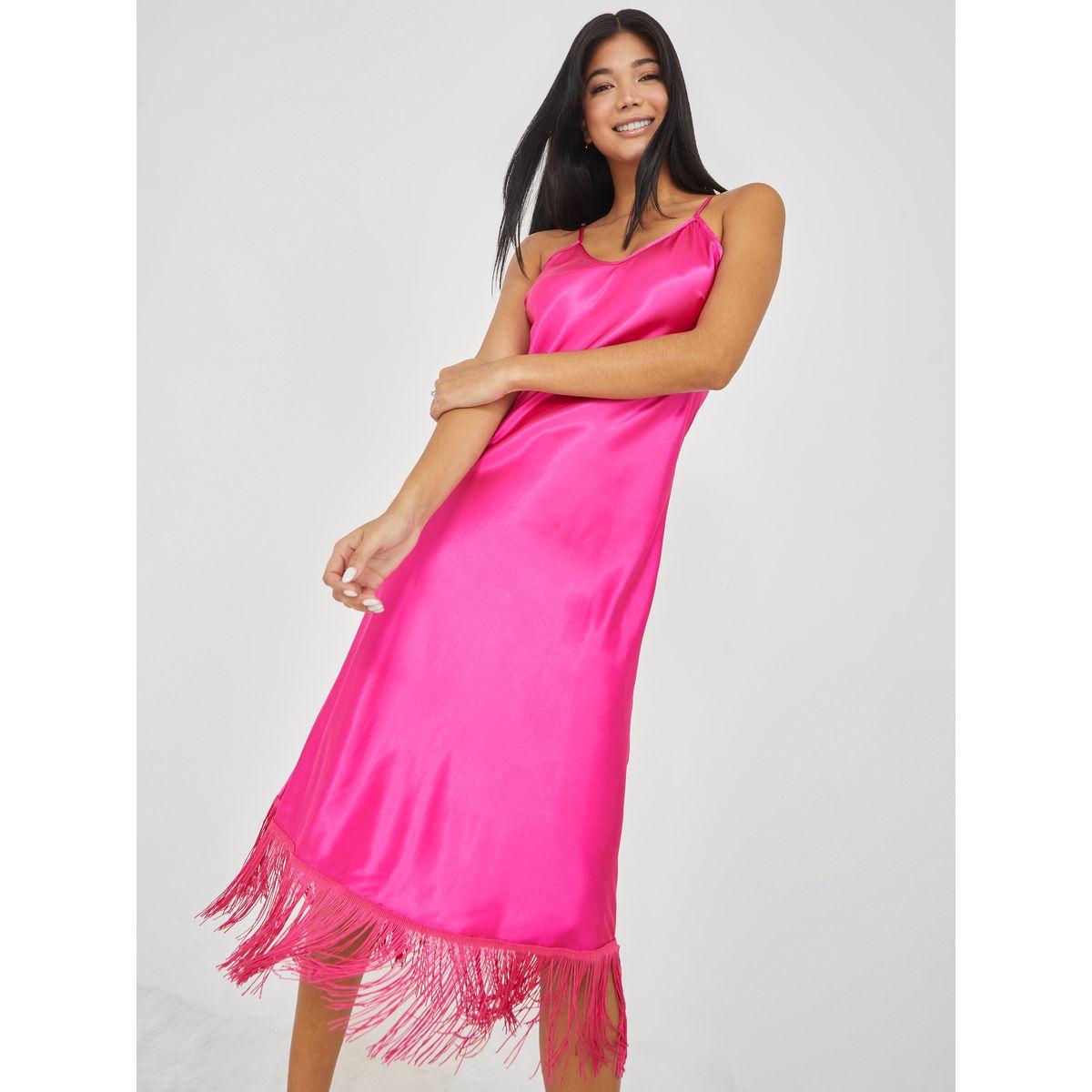 قميص نوم ميدي بحواف ممزقة-women-clothing-nightwear-nighties-image-1