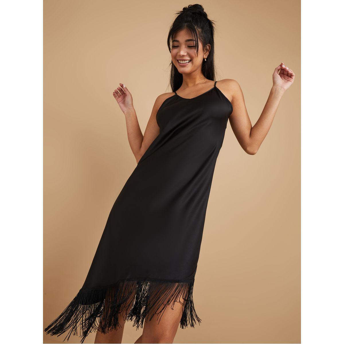قميص نوم ميدي مزين بشراشيب-women-clothing-nightwear-nighties-image-1
