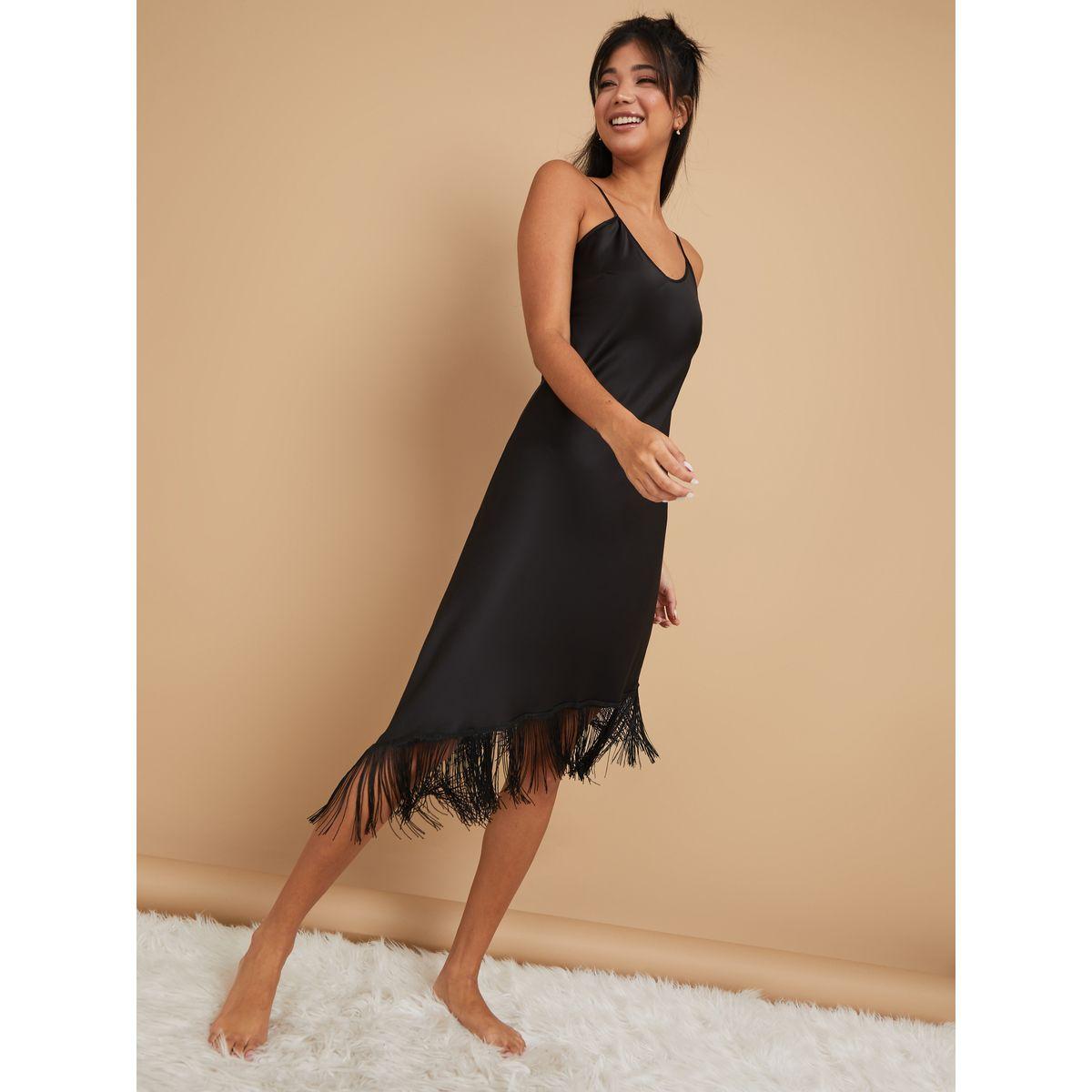 قميص نوم ميدي مزين بشراشيب-women-clothing-nightwear-nighties-image-2