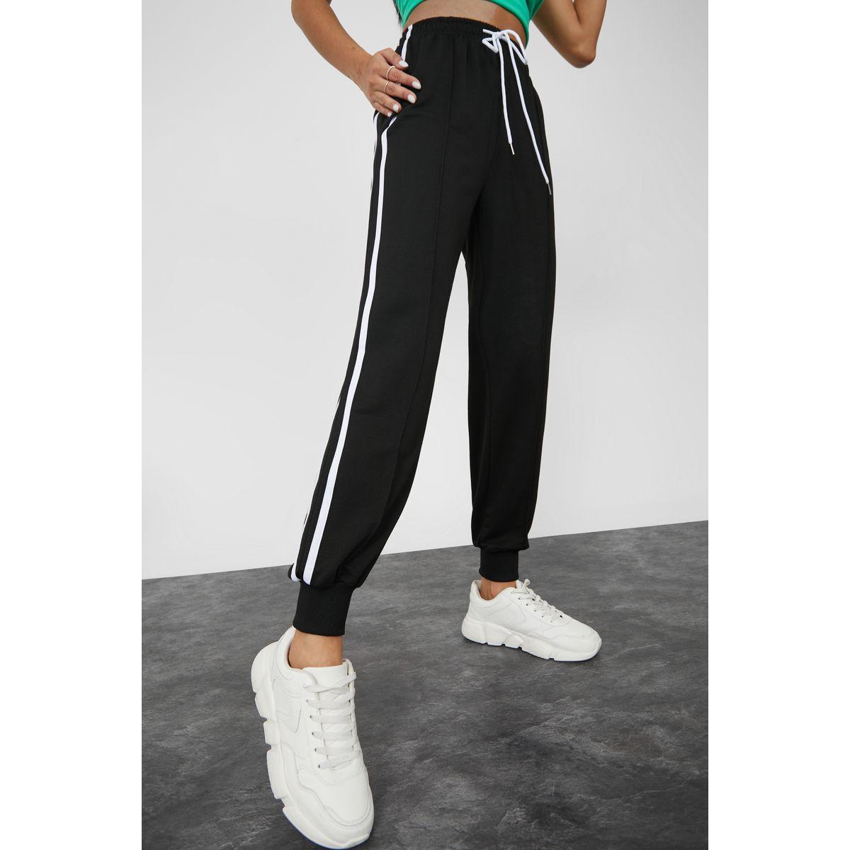 Styli Drawstring Waistband Side Stripe Relaxed Fit Jogger-women-clothing-bottoms-joggers-image-1