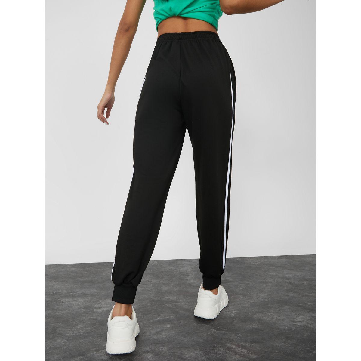 Styli Drawstring Waistband Side Stripe Relaxed Fit Jogger-women-clothing-bottoms-joggers-image-4