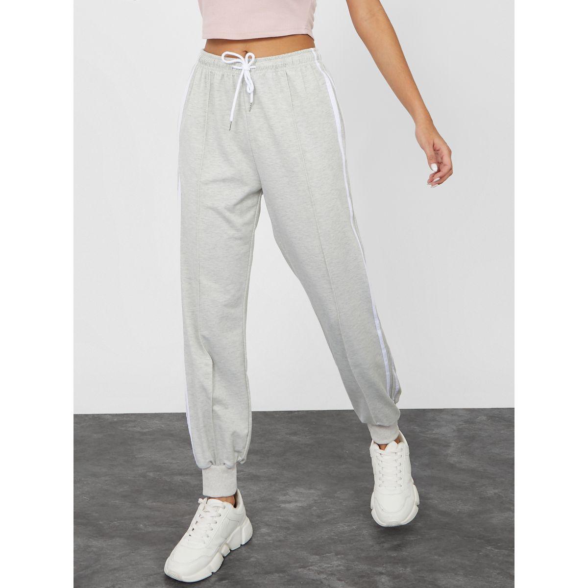 Styli Drawstring Waistband Side Stripe Relaxed Fit Jogger-women-clothing-bottoms-joggers-image-1