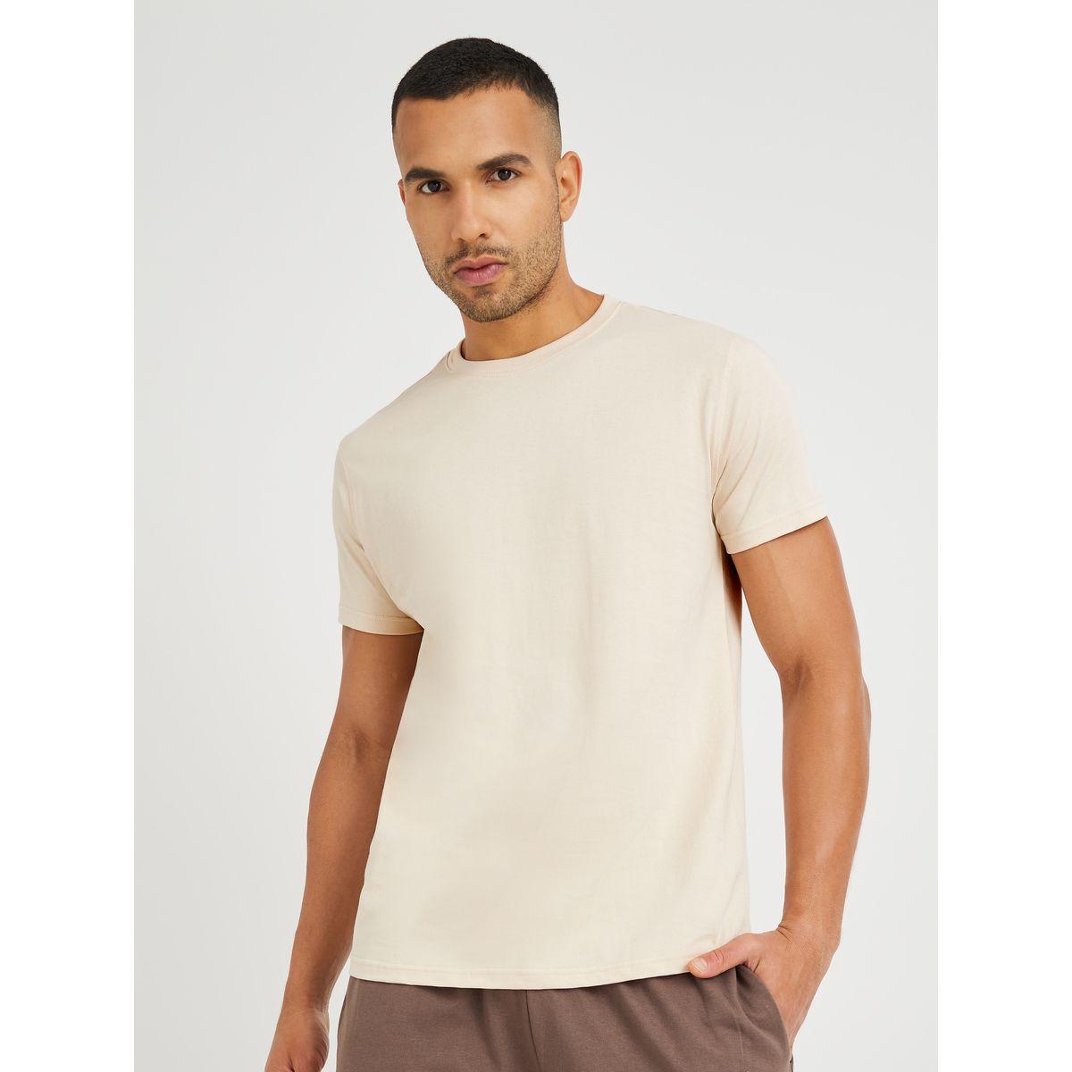 Styli Solid Short Sleeve Crew Neck T-Shirt-men-clothing-tshirtsandpolos-tshirts-image-1