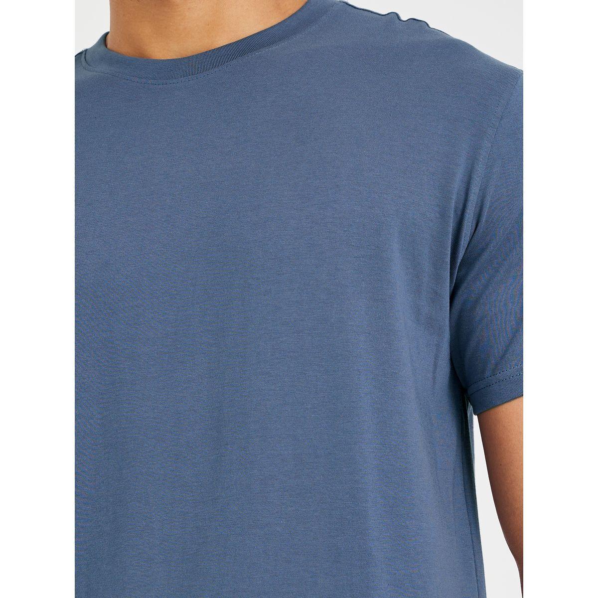 Styli Solid Short Sleeve Crew Neck T-Shirt-men-clothing-tshirtsandpolos-tshirts-image-3
